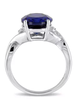 Cheapest π Lab Created 7 1/2 CT TG Oval Cut Created Blue Sapphire and Diamond Accent Ring in Sterling Silver by Belk & Co. π 10 Cheapest π Lab Created 7 1/2 CT TG Oval Cut Created Blue Sapphire and Diamond Accent Ring in Sterling Silver by Belk & Co. π -DealsBelk & Co. Store Belk 8502