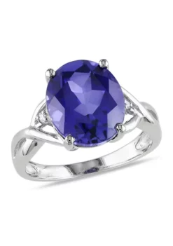 Cheapest π Lab Created 7 1/2 CT TG Oval Cut Created Blue Sapphire and Diamond Accent Ring in Sterling Silver by Belk & Co. π 11 Cheapest π Lab Created 7 1/2 CT TG Oval Cut Created Blue Sapphire and Diamond Accent Ring in Sterling Silver by Belk & Co. π -DealsBelk & Co. Store Belk 8503