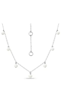 Flash Sale ❤️ Fresh Water Pearl Drop Station Necklace in Sterling Silver by Belk & Co. 💯