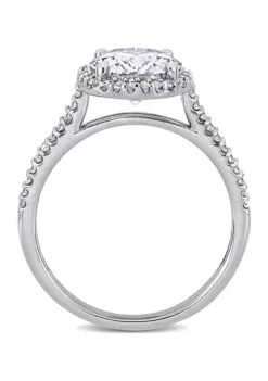 Best deal 👏 Lab Created 2 ct. t.w. Moissanite and 1/4 ct. t.w. Diamond Engagement Ring in 14k White Gold by Belk & Co. 🤩 -DealsBelk & Co. Store Belk 8525