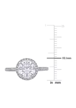 Best deal 👏 Lab Created 2 ct. t.w. Moissanite and 1/4 ct. t.w. Diamond Engagement Ring in 14k White Gold by Belk & Co. 🤩 -DealsBelk & Co. Store Belk 8526