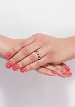 Best deal ❤️ Lab Created Onyx and Lab Created White Sapphire Ring in Sterling Silver by Belk & Co. ⭐ -DealsBelk & Co. Store Belk 8545