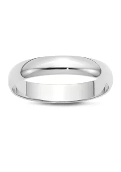 Wholesale ✔️ Men's 14K White Gold 4 Millimeter Lightweight Half Round Band by Belk & Co. ⌛ -DealsBelk & Co. Store Belk 8559