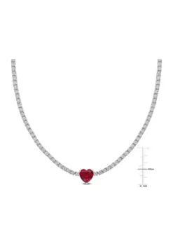 Best Pirce ๐งจ Lab Created 18 CT TGW Heart Shaped Created Ruby and Created White Sapphire Tennis Necklace in Sterling Silver by Belk & Co. ๐ 7 Best Pirce ๐งจ Lab Created 18 CT TGW Heart Shaped Created Ruby and Created White Sapphire Tennis Necklace in Sterling Silver by Belk & Co. ๐ -DealsBelk & Co. Store Belk 8579