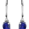 Budget ⭐ 1.8 ct. t.w. Green Quartz and Diamond Drop Lever Back Earrings, Sterling Silver by Belk & Co. 👏
