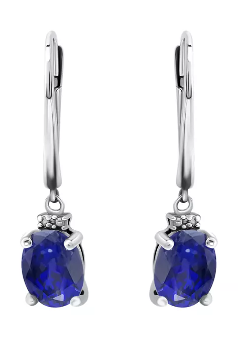 Budget โญ 1.8 ct. t.w. Green Quartz and Diamond Drop Lever Back Earrings, Sterling Silver by Belk & Co. ๐ 1 Budget โญ 1.8 ct. t.w. Green Quartz and Diamond Drop Lever Back Earrings, Sterling Silver by Belk & Co. ๐