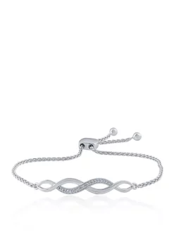 Best Sale ๐ 0.10 ct. t.w. Diamond Bracelet in Sterling Silver by Belk & Co. ๐