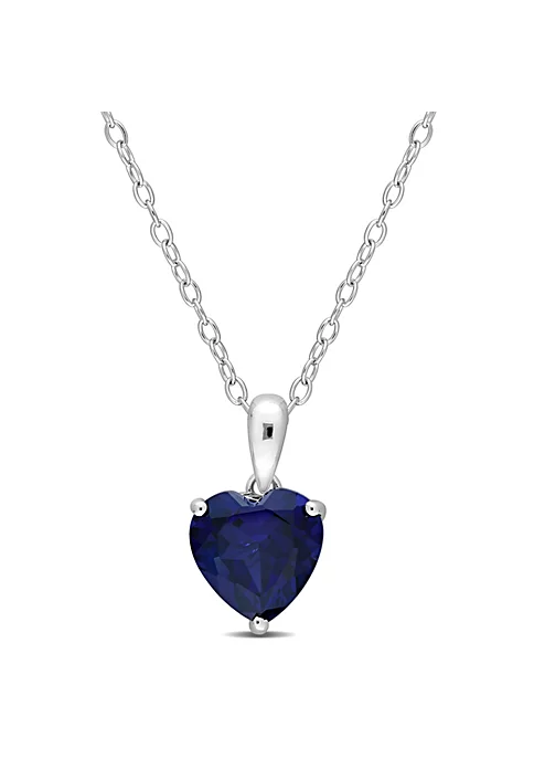 Best Pirce ๐งจ 2.26 ct. t.g.w. Created Blue Sapphire Solitaire Pendant with Chain in Sterling Silver by Belk & Co. ๐ 5 Best Pirce ๐งจ 2.26 ct. t.g.w. Created Blue Sapphire Solitaire Pendant with Chain in Sterling Silver by Belk & Co. ๐ - Image 5