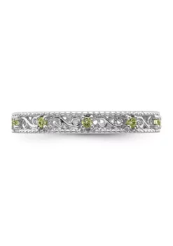 Budget 💯 1/5 ct. t.w. Peridot Stackable Expressions Ring in Sterling Silver by Belk & Co. ✔️ -DealsBelk & Co. Store Belk 8669