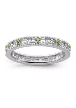 Budget 💯 1/5 ct. t.w. Peridot Stackable Expressions Ring in Sterling Silver by Belk & Co. ✔️ -DealsBelk & Co. Store Belk 8672