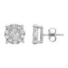 Brand new ❤️ 1 ct. t.w. Diamond Halo Stud Earrings in 14K White Gold by Belk & Co. 🔔