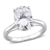 Hot Sale 💯 4.5 ct. t.w. Created Moissanite Oval Solitaire Ring in 10k White Gold by Belk & Co. 🛒