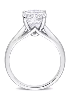 Hot Sale 💯 4.5 ct. t.w. Created Moissanite Oval Solitaire Ring in 10k White Gold by Belk & Co. 🛒 -DealsBelk & Co. Store Belk 8690