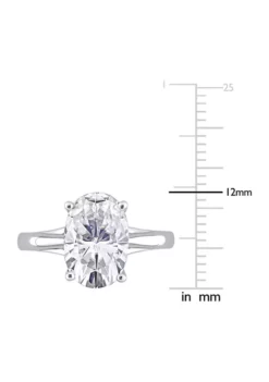 Hot Sale 💯 4.5 ct. t.w. Created Moissanite Oval Solitaire Ring in 10k White Gold by Belk & Co. 🛒 -DealsBelk & Co. Store Belk 8691