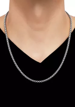 Coupon 🎁 Sterling Silver Round Box Chain Necklace by Belk & Co. 🔥 -DealsBelk & Co. Store Belk 8700