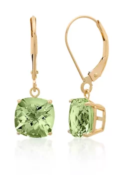Budget โค๏ธ 10k Yellow Gold Green Amethyst Earrings by Belk & Co. โจ