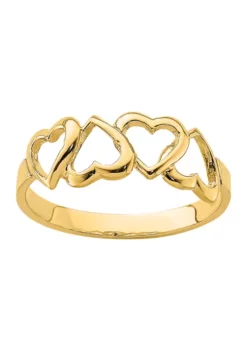 Wholesale 🎉 14K Yellow Gold Polished Heart Ring by Belk & Co. 🥰
