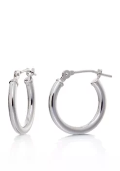 Promo 💯 Hoop Earrings in 14K White Gold by Belk & Co. 🌟