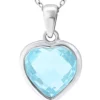New 🥰 3.6 ct. t.w. Blue Topaz Heart Briolette Pendant Necklace in Sterling Silver by Belk & Co. ✨
