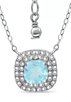 Discount 🌟 1.35 ct. t.w. Blue Topaz Necklace in Sterling Silver by Belk & Co. 🔔 -DealsBelk & Co. Store Belk 8789