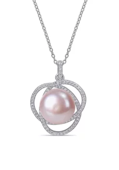 Deals 🎉 12-12.5 MM Pink Cultured Freshwater Pearl and Cubic Zirconia Interlaced Halo Necklace in Sterling Silver by Belk & Co. 👏 7 Deals 🎉 12-12.5 MM Pink Cultured Freshwater Pearl and Cubic Zirconia Interlaced Halo Necklace in Sterling Silver by Belk & Co. 👏 -DealsBelk & Co. Store Belk 8793