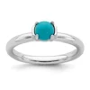 Outlet 🎁 Sterling Silver Stackable Expressions Polished Turquoise Ring by Belk & Co. 😉