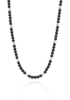 Coupon ๐ Onyx and Freshwater Pearl Necklace by Belk & Co. ๐