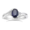 Cheap 👏 1 ct. t.w. Sapphire and 1/8 ct. t.w. Diamond Ring in 10K White Gold by Belk & Co. 🤩