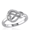 Flash Sale 😀 Diamond Heart Infinity Ring in Sterling Silver by Belk & Co. 🎁