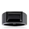 Best Sale 😉 Men's Stainless Steel and Black Agate Ring by Belk & Co. ⌛