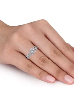 Flash Sale 🎁 1 ct. t.w. Lab Created White Sapphire and 1/6 ct. t.w. Diamond Infinity Bridal Set in 10K White Gold by Belk & Co. ✨ -DealsBelk & Co. Store Belk 8903
