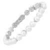 Best deal 🥰 White Button Pearl Tennis Bracelet in Sterling Silver by Belk & Co. ✨