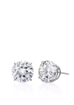 Wholesale 🥰 14k White Gold 9mm Cubic Zirconia Stud Earrings by Belk & Co. 🧨