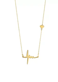 Wholesale ๐ฅฐ 10k Yellow Gold Heartbeat Pendant by Belk & Co. ๐ฅฐ