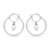 Cheapest ✔️ Fresh Water Pearl Drop Hoop Earrings in Sterling Silver by Belk & Co. 👏
