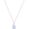 Best Sale ⌛ 10 Karat Gold Created Opal Diamond Necklace by Belk & Co. ⌛