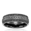 Cheap 👍 Men's Stainless Steel 🔨 Hammered Texture Ring by Belk & Co. ✨