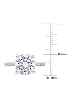 Outlet 👍 4.2 ct. t.w. Lab Created Moissanite Engagement Ring in 10K White Gold by Belk & Co. ✨ -DealsBelk & Co. Store Belk 8992