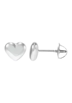 Brand new ✨ Puff Heart Earrings in 14K White Gold by Belk & Co. 💯 -DealsBelk & Co. Store Belk 8998