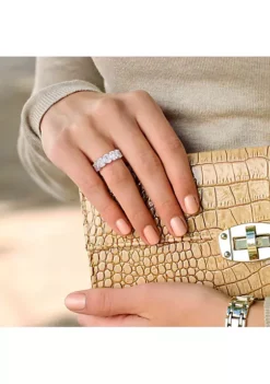 Wholesale 👏 Lab Created Marquise and Princess Cut Created Moissanite Anniversary Ring in Sterling Silver by Belk & Co. 🌟 -DealsBelk & Co. Store Belk 9021