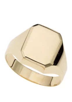 Budget 🥰 Polished Rectangle Ring in 14k Yellow Gold by Belk & Co. ✨