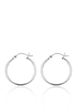 Promo 👏 Sterling Silver Round Hoop Earrings by Belk & Co. 💯