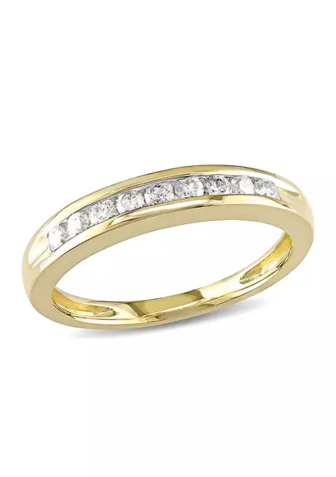 Best Sale ๐ 1/4 ct. t.w. Diamond Anniversary Band in 10K Yellow Gold by Belk & Co. ๐ 1 Best Sale ๐ 1/4 ct. t.w. Diamond Anniversary Band in 10K Yellow Gold by Belk & Co. ๐