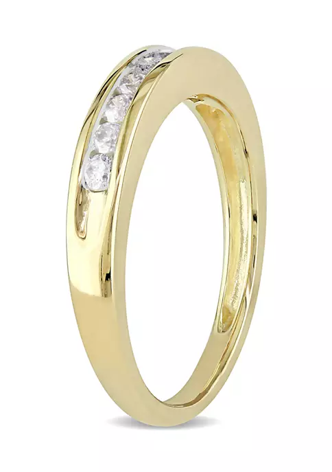 Best Sale ๐ 1/4 ct. t.w. Diamond Anniversary Band in 10K Yellow Gold by Belk & Co. ๐ 2 Best Sale ๐ 1/4 ct. t.w. Diamond Anniversary Band in 10K Yellow Gold by Belk & Co. ๐ - Image 2