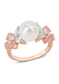 Best deal โจ 8.5-9 mm Cultured Freshwater Pearl and 1.43 ct. t.w. Morganite Aquamarine White Topaz Cocktail Ring in 18k Rose Plated Sterling Silver by Belk & Co. ๐ 9 Best deal โจ 8.5-9 mm Cultured Freshwater Pearl and 1.43 ct. t.w. Morganite Aquamarine White Topaz Cocktail Ring in 18k Rose Plated Sterling Silver by Belk & Co. ๐ -DealsBelk & Co. Store Belk 9040
