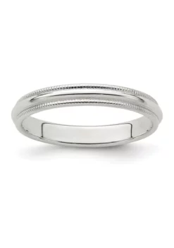 Outlet ๐ Sterling Silver Half Round Milgrain Band by Belk & Co. ๐