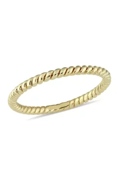 Outlet 🧨 Twist Wedding Band in 14K Yellow Gold by Belk & Co. 😀