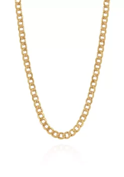 Best Pirce 🤩 Bevelled Curb Chain Necklace in 10k Yellow Gold by Belk & Co. 🔥