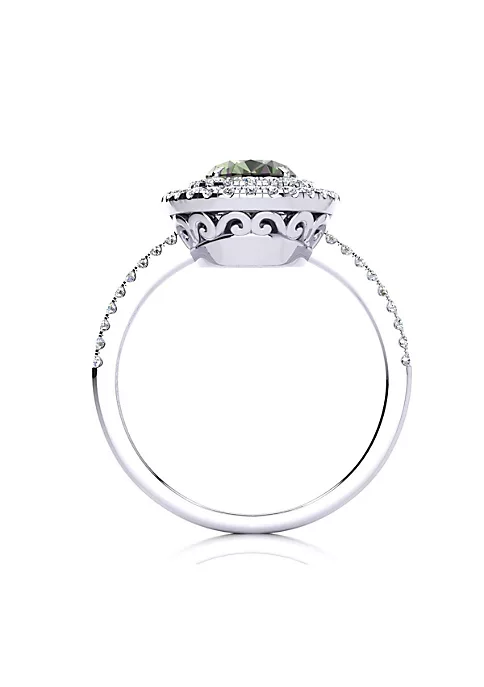 Brand new ๐ 1 1/2cttw Oval Shape Mystic Topaz and Double Halo Diamond Ring In Sterling Silver by Belk & Co. ๐ 3 Brand new ๐ 1 1/2cttw Oval Shape Mystic Topaz and Double Halo Diamond Ring In Sterling Silver by Belk & Co. ๐ - Image 3