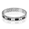 Deals 🔔 Men's Diamond and Black Resin Bracelet in Stainless Steel by Belk & Co. 🤩